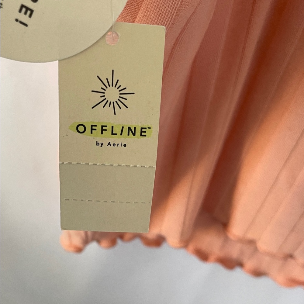 Aerie Coral‎ Ribbed Crop Top - Picture 4 of 4